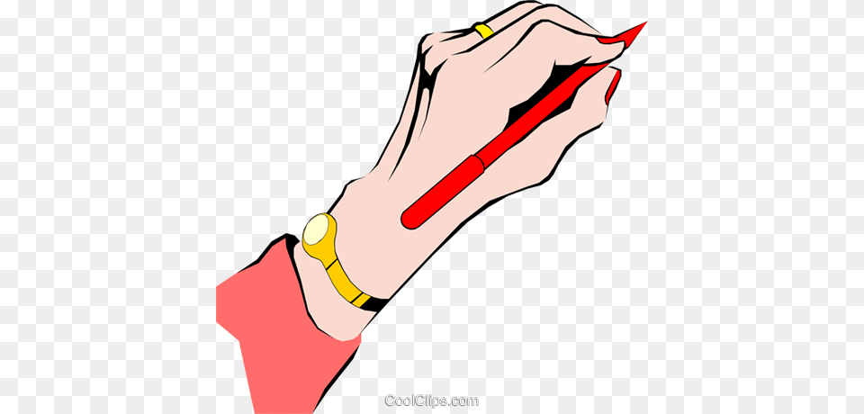 Female Hand Writing Royalty Vector Clip Art Illustration, Body Part, Person, Wrist, Finger Png