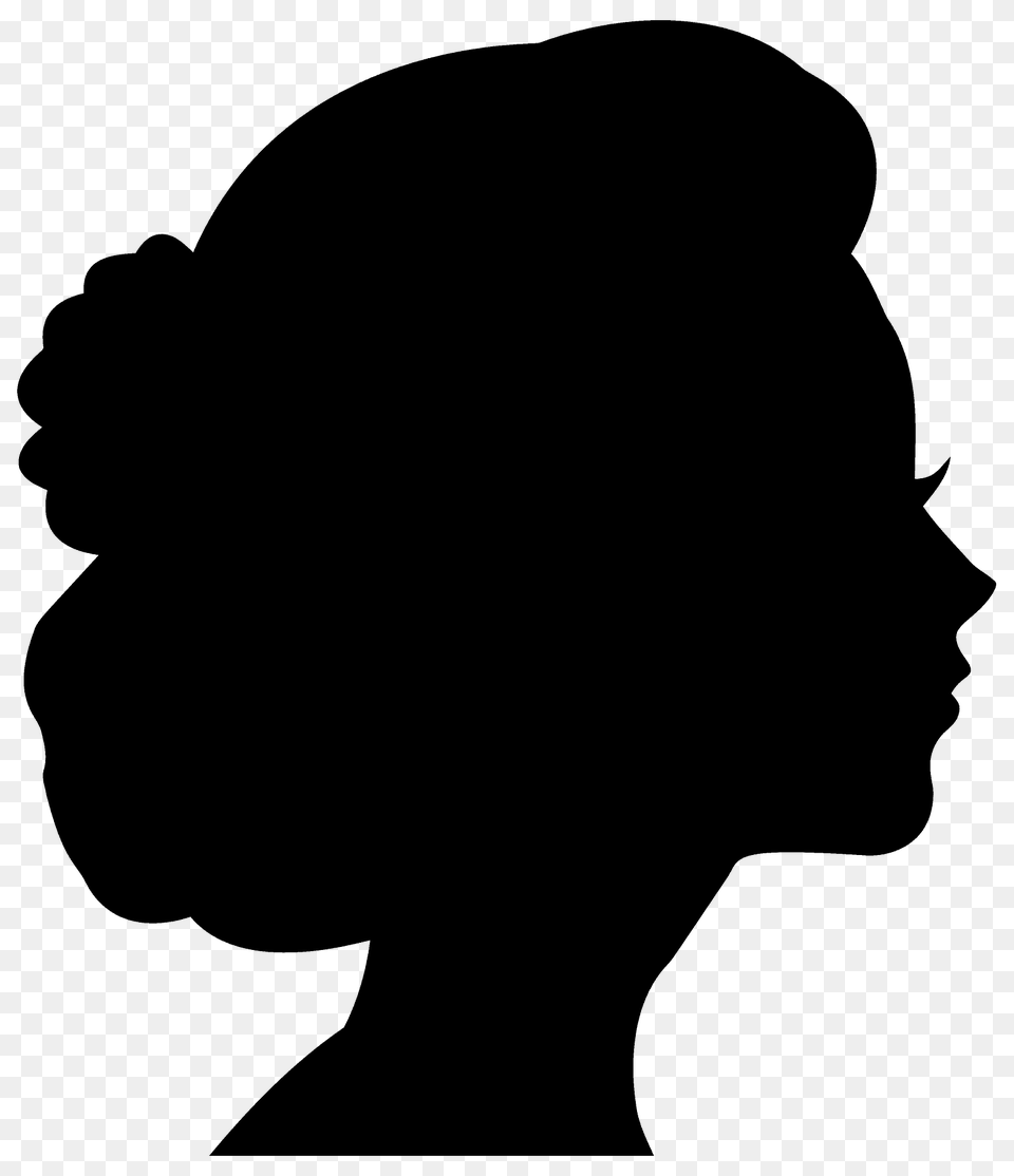 Female Head Profile Silhouette, Body Part, Face, Neck, Person Png
