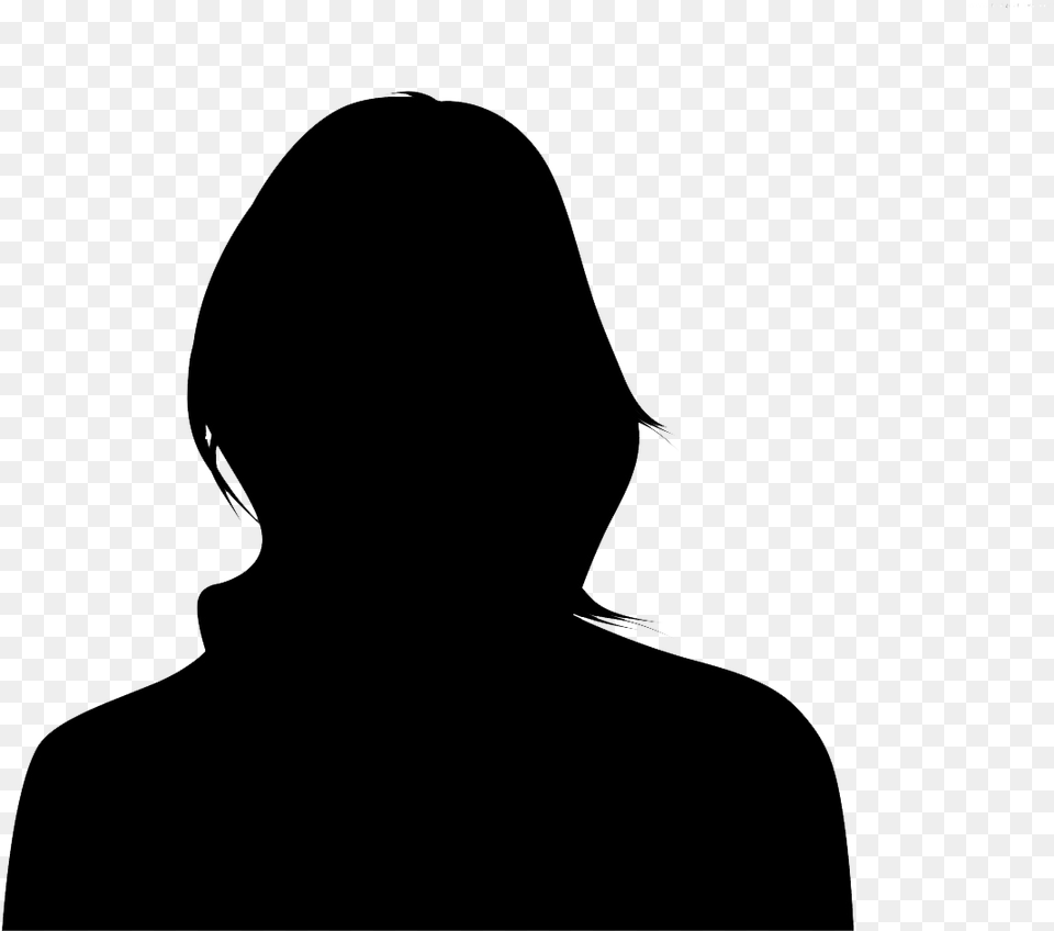 Female Head Silhouette Front, Clothing, Hood, Hoodie, Knitwear Png