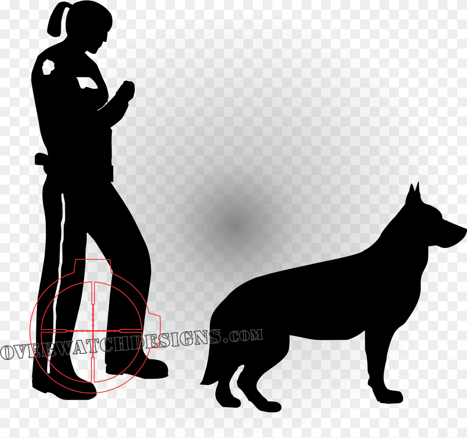 Female K9 Handler Silhouette, Photography, Adult, Male, Man Free Png Download