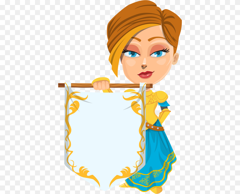 Female Knight Holding Up Sign, Baby, Cleaning, Person, Face Png Image