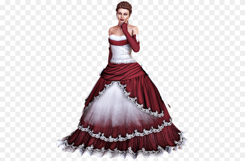 Female Lady Woman Young Happy Girl Attractive Gown, Clothing, Dress, Evening Dress, Fashion Png