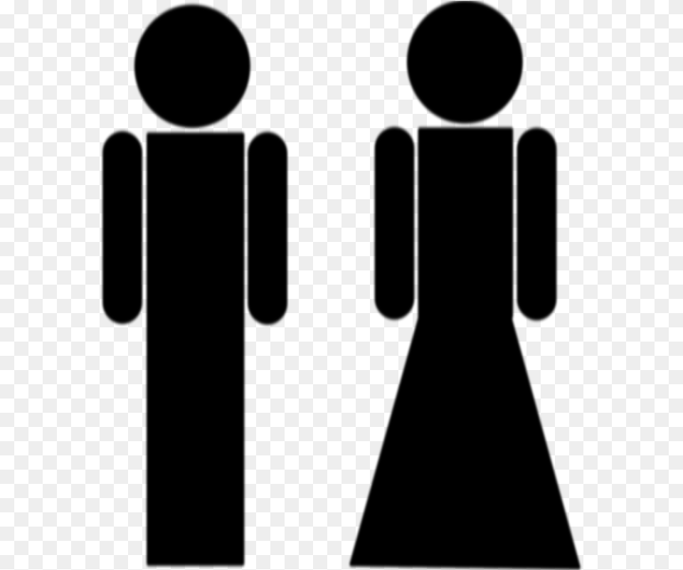 Female Male Vector Stick Figure Male And Female, Gray Free Png Download