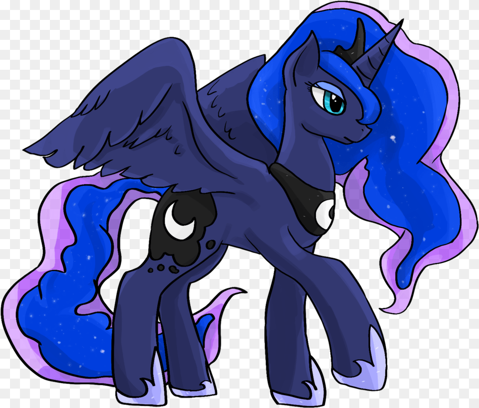 Female Mare Pony Princess Luna Cartoon, Purple, Art Free Transparent Png