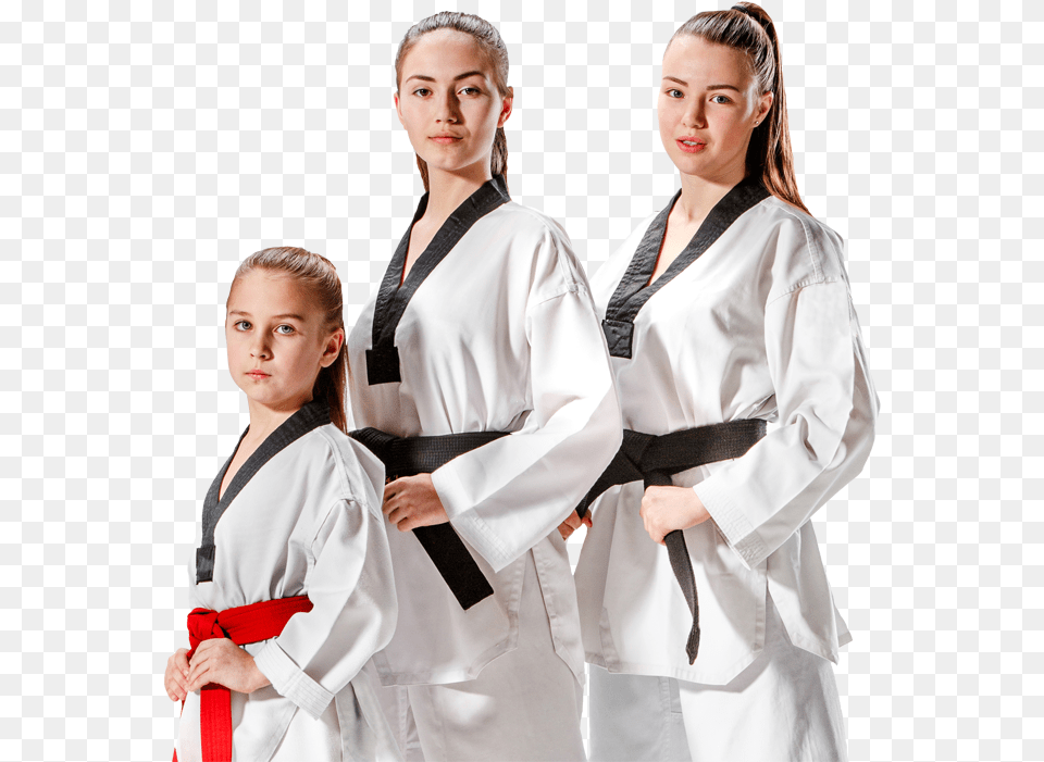 Female Martial Arts Students Taekwondo Girls Kick, Sport, Person, Martial Arts, Karate Free Png