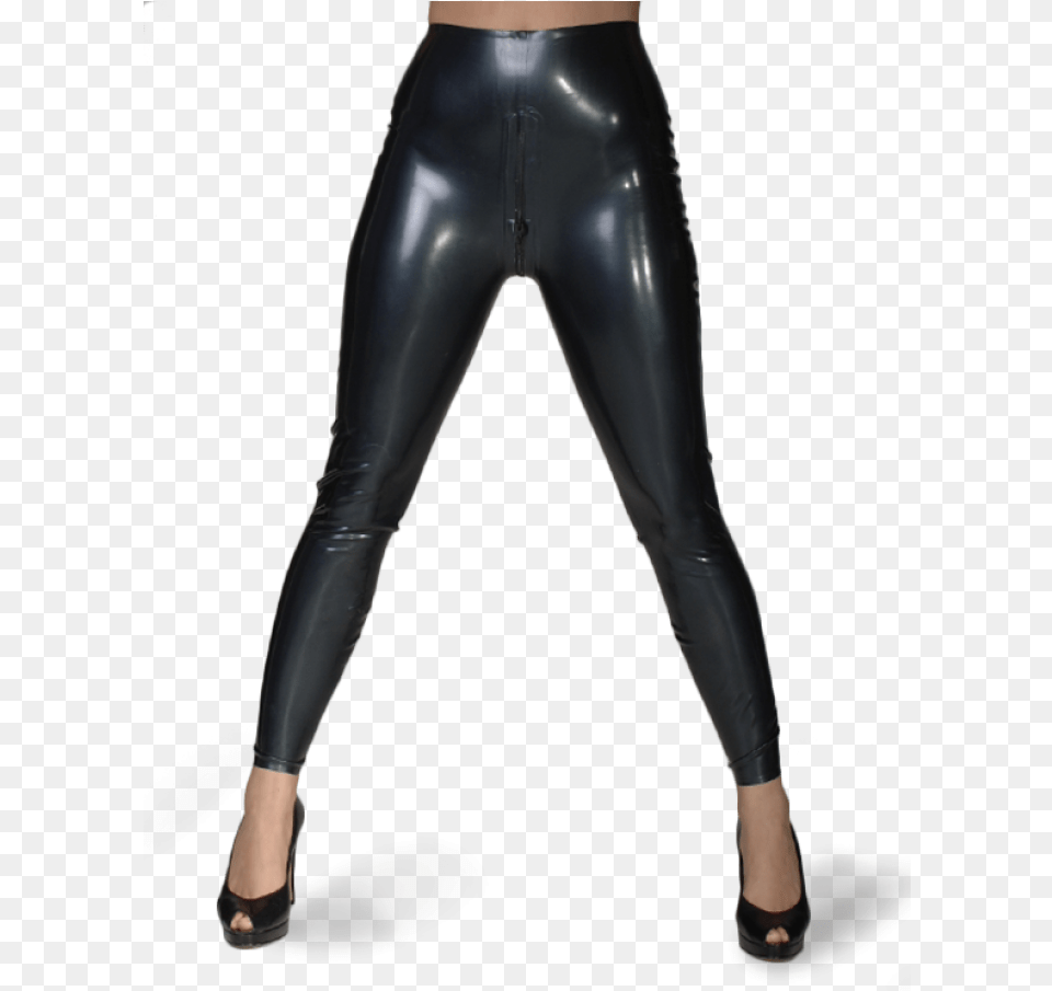 Female Matrix Leggings With Zip No Feet Tights, Clothing, Pants, Adult, Person Free Png Download