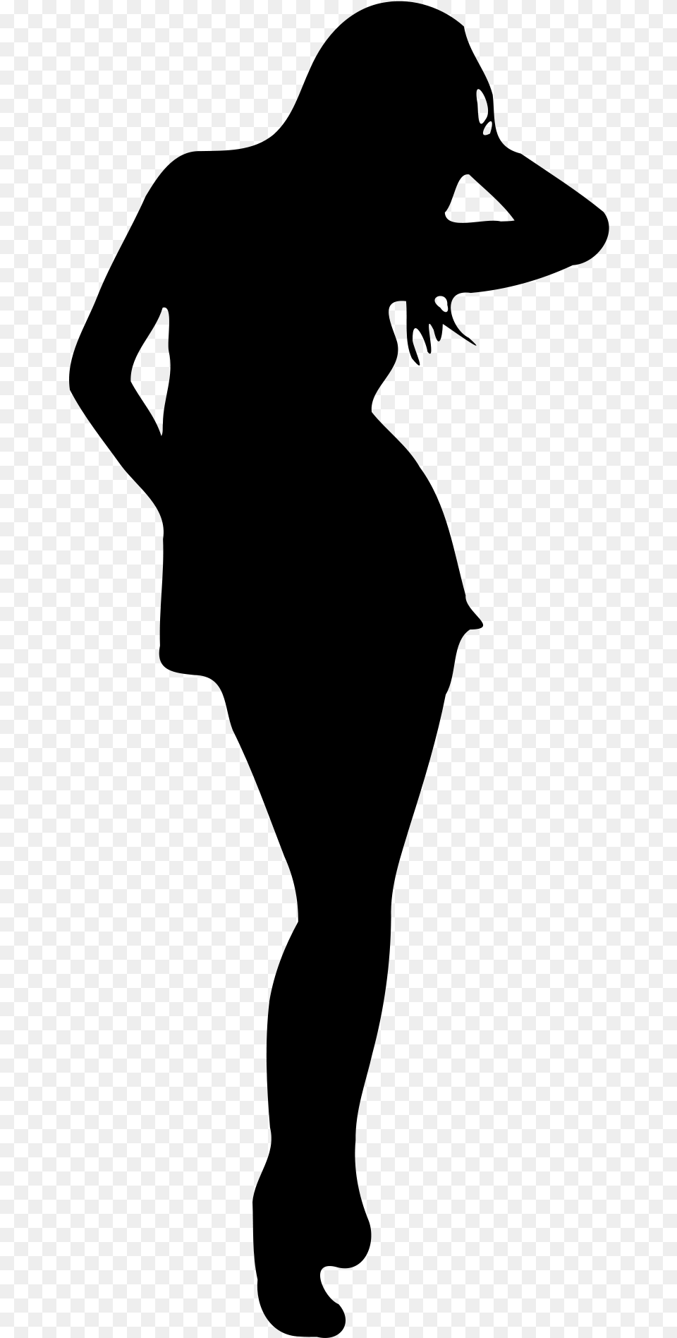 Female Model Silhouette At Getdrawings Woman Silhouette No Background, Gray Free Png Download