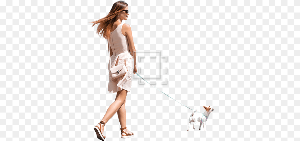Female Model With Dog People Cutout Silhouette Woman Walking Dog Transparent, Accessories, Strap, Person, Adult Png