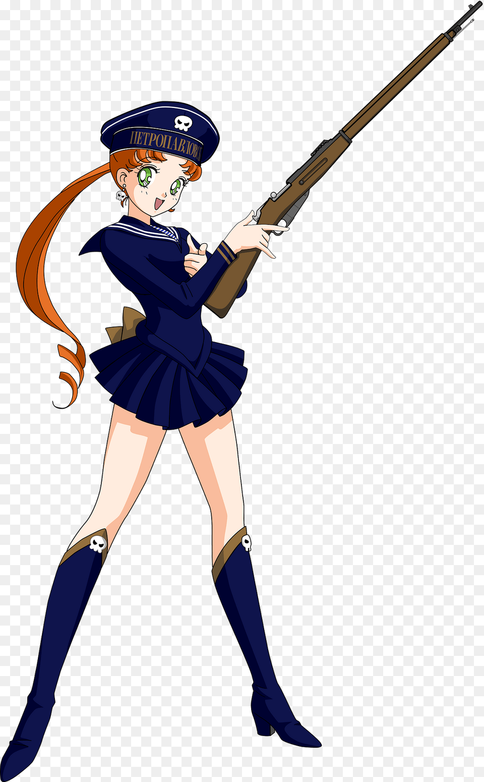 Female Navy Soldier Clipart, Weapon, Rifle, Firearm, Gun Png