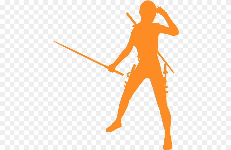 Female Ninja, Person, Sword, Weapon, Walking Free Png Download