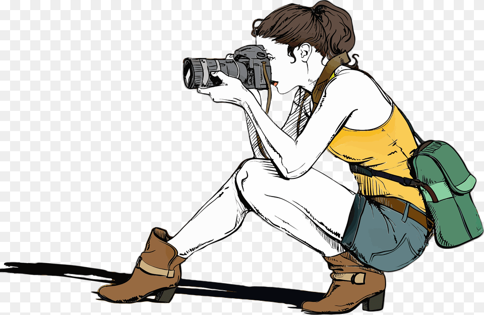 Female Photographer Clipart, Person, Photography, Face, Head Png