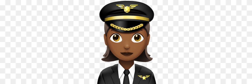 Female Pilot Apple Emoji, Captain, Person, Officer, Woman Png