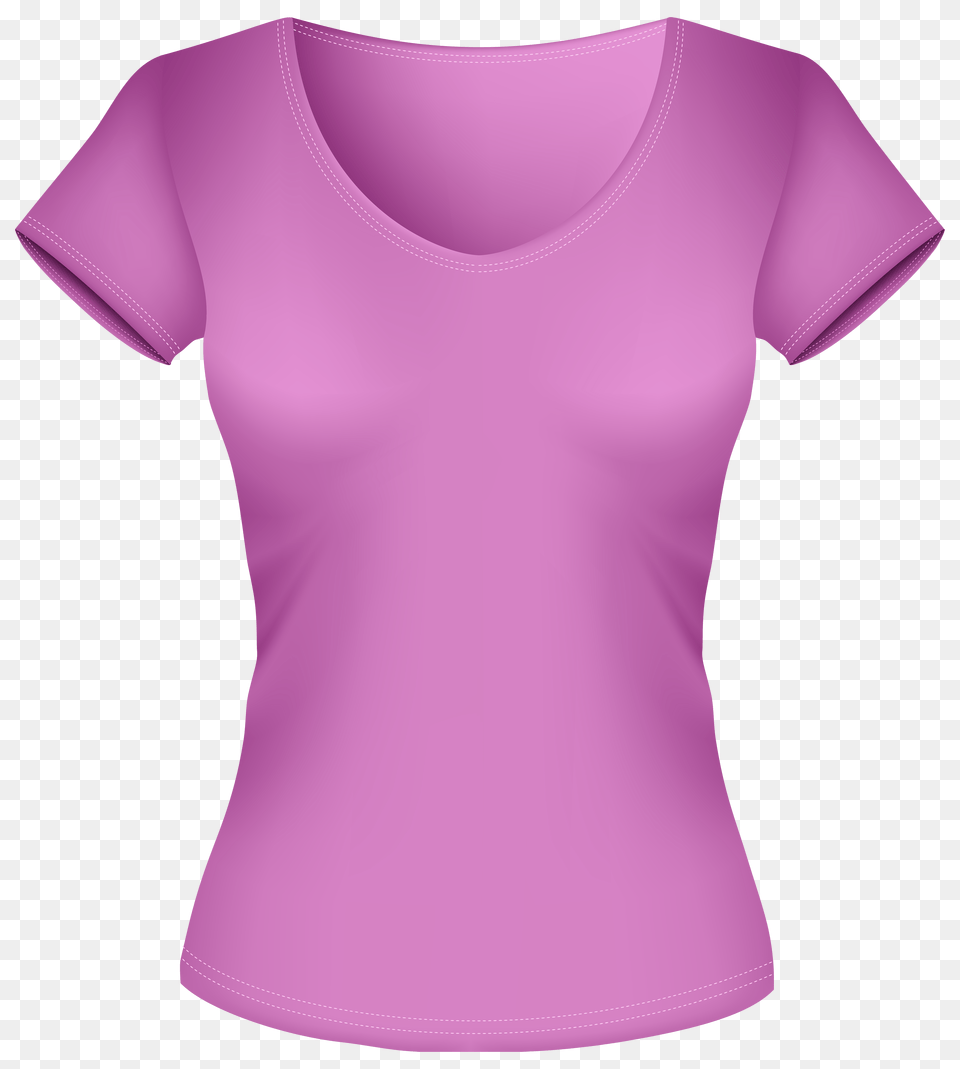 Female Pink Shirt Clipart, Clothing, T-shirt, Blouse, Undershirt Free Png Download