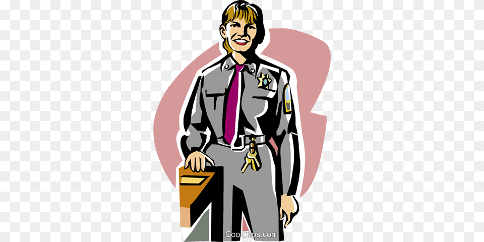Female Police Officer Royalty Vector Clip Art Illustration, Accessories, Publication, Formal Wear, Comics Free Transparent Png