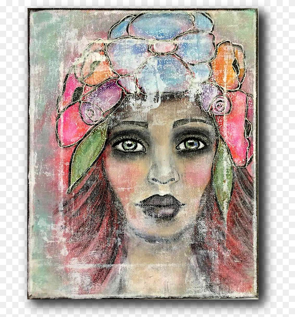 Female Portrait On Canvas Nika Rouss Painting, Adult, Wedding, Person, Modern Art Png