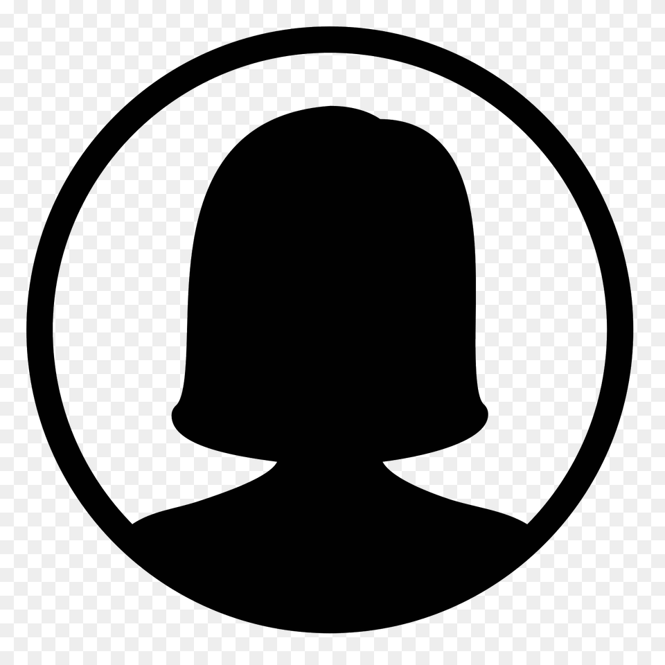 Female Profile Filled Icon, Gray Free Transparent Png