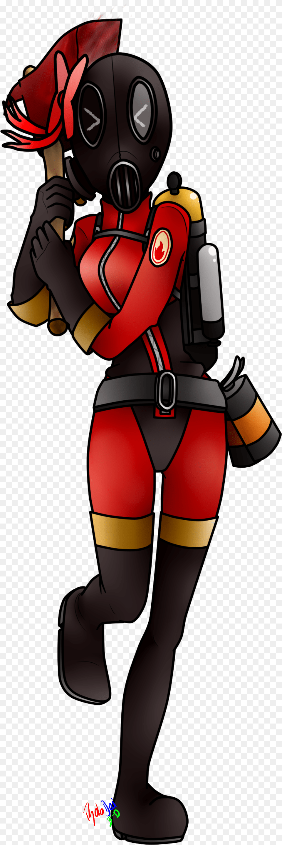 Female Pyro Tf2 Tf2 Female Pyro Fanart, Robot, Dynamite, Weapon Png Image