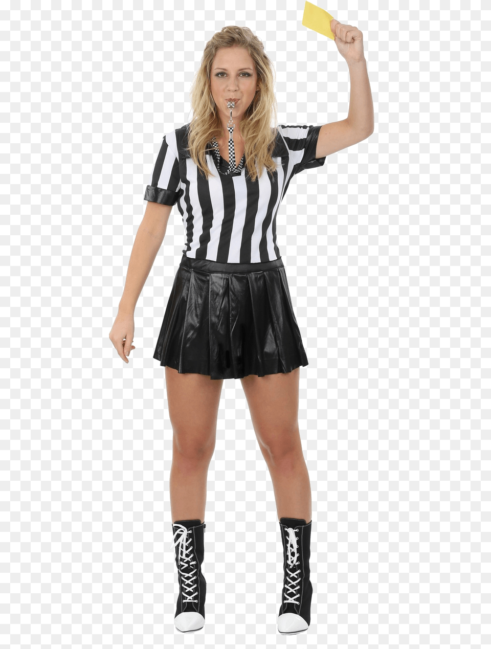 Female Referee Costume Female Referee, Clothing, Skirt, Miniskirt, Person Free Png Download
