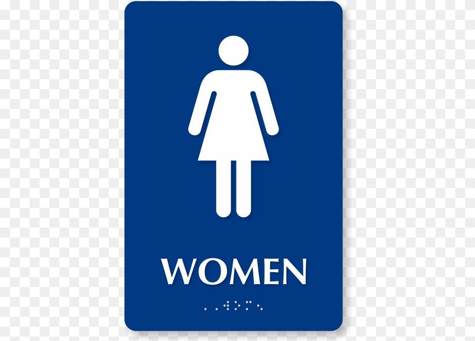 Female Restroom Sign Female Washroom In Braille, Symbol, Road Sign, Gas Pump, Machine Free Png Download