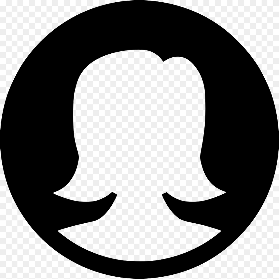 Female Shadow Fill Circle, Stencil, Logo, Symbol Free Transparent Png
