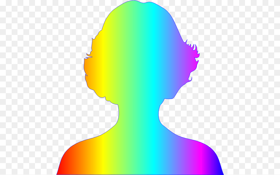 Female Silhouette Rainbow Silhouette Head, Adult, Person, Woman, Light Png