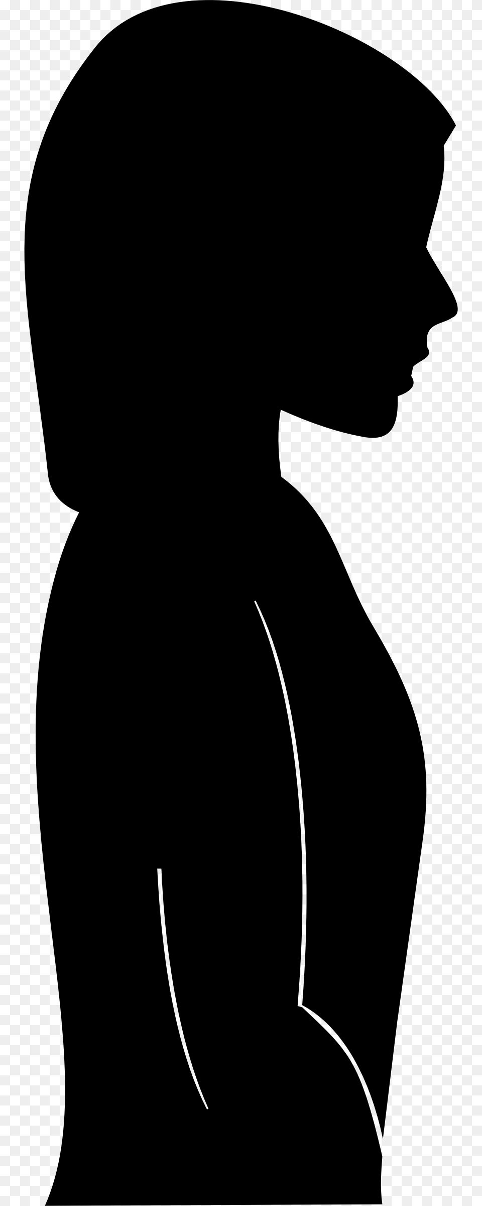 Female Silhouette Clip Arts, Gray Free Png