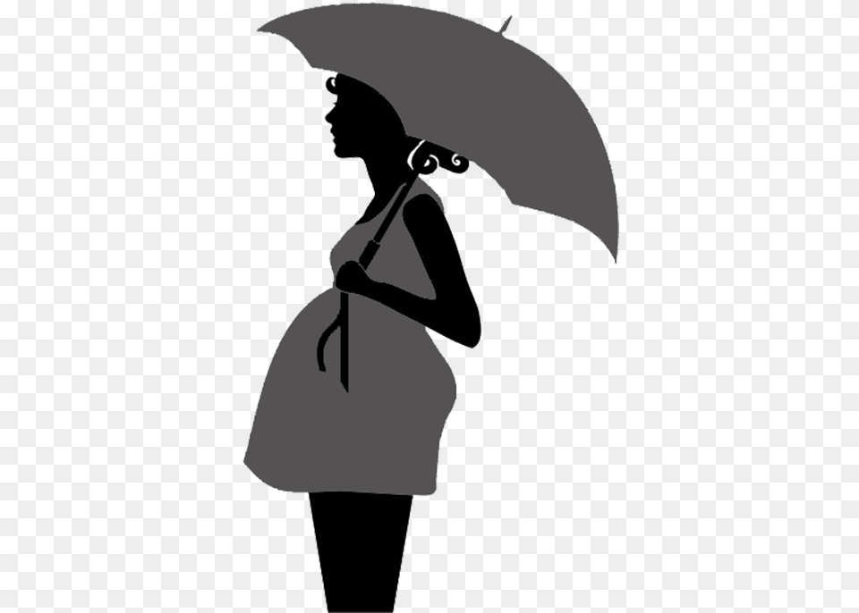 Female Silhouette Pregnant Woman Clipart Transparent Background, Canopy, Umbrella, Person, Adult Png Image
