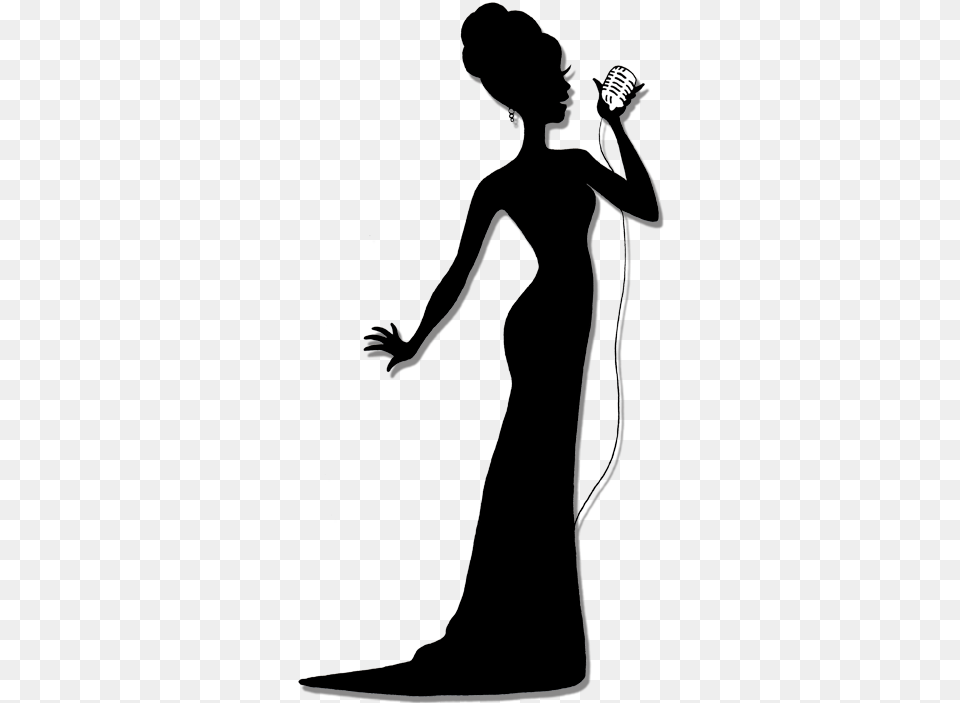 Female Silhouette Singers, Clothing, Dress, Formal Wear, Adult Free Transparent Png