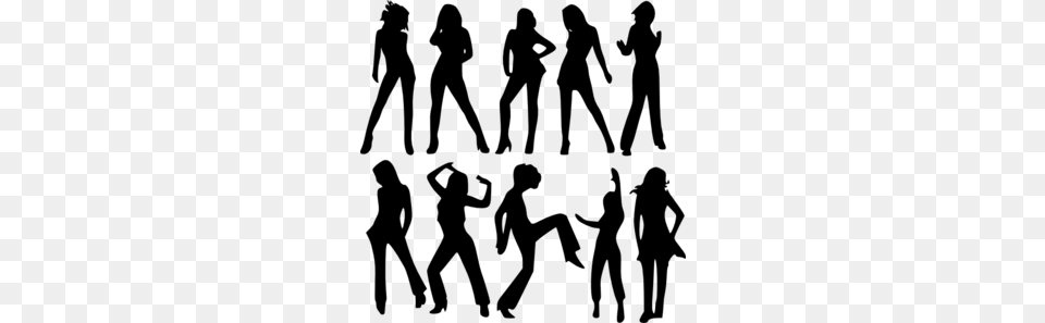 Female Silhouettes Clip Art, Gray Png