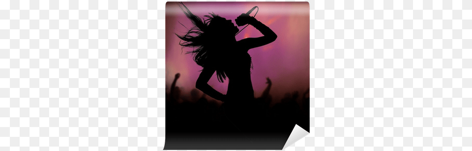 Female Singer Silhouette Wall Mural U2022 Pixers We Live To Change Music, Adult, Person, Woman Free Transparent Png