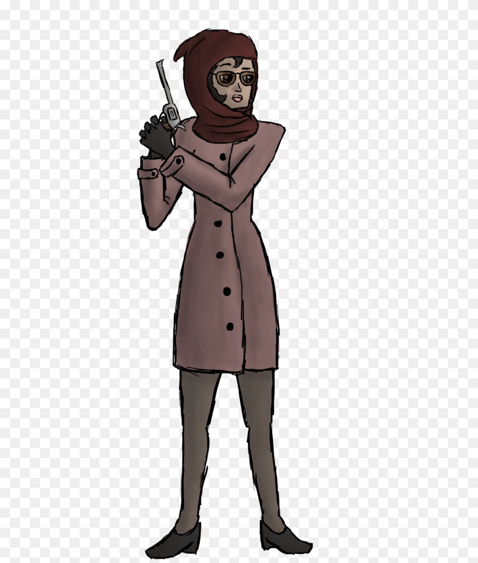 Female Spy Transparent Female Spy Images, Weapon, Clothing, Coat, Firearm Free Png
