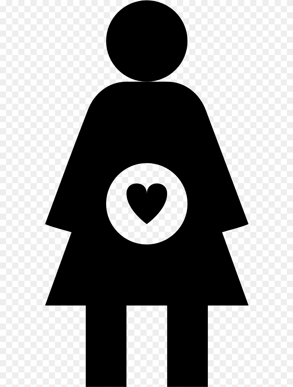 Female Stick Figure Pregnancy Stick Figure, Gray Png