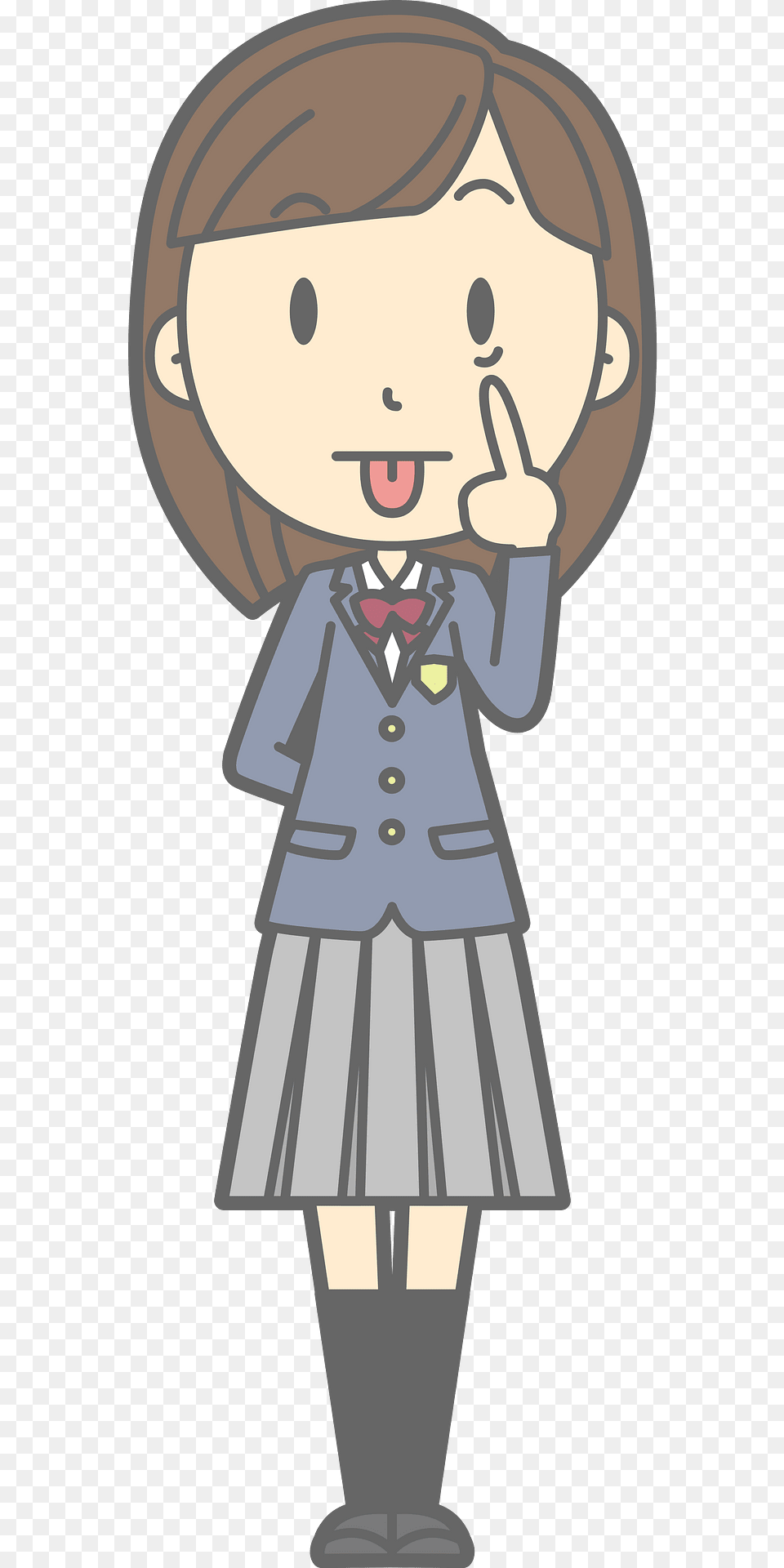 Female Student Akanbe Clipart, Book, Comics, Publication, Person Free Transparent Png