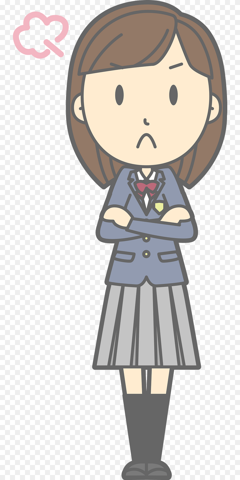 Female Student Angry Clipart, Book, Comics, Publication, Person Free Png Download