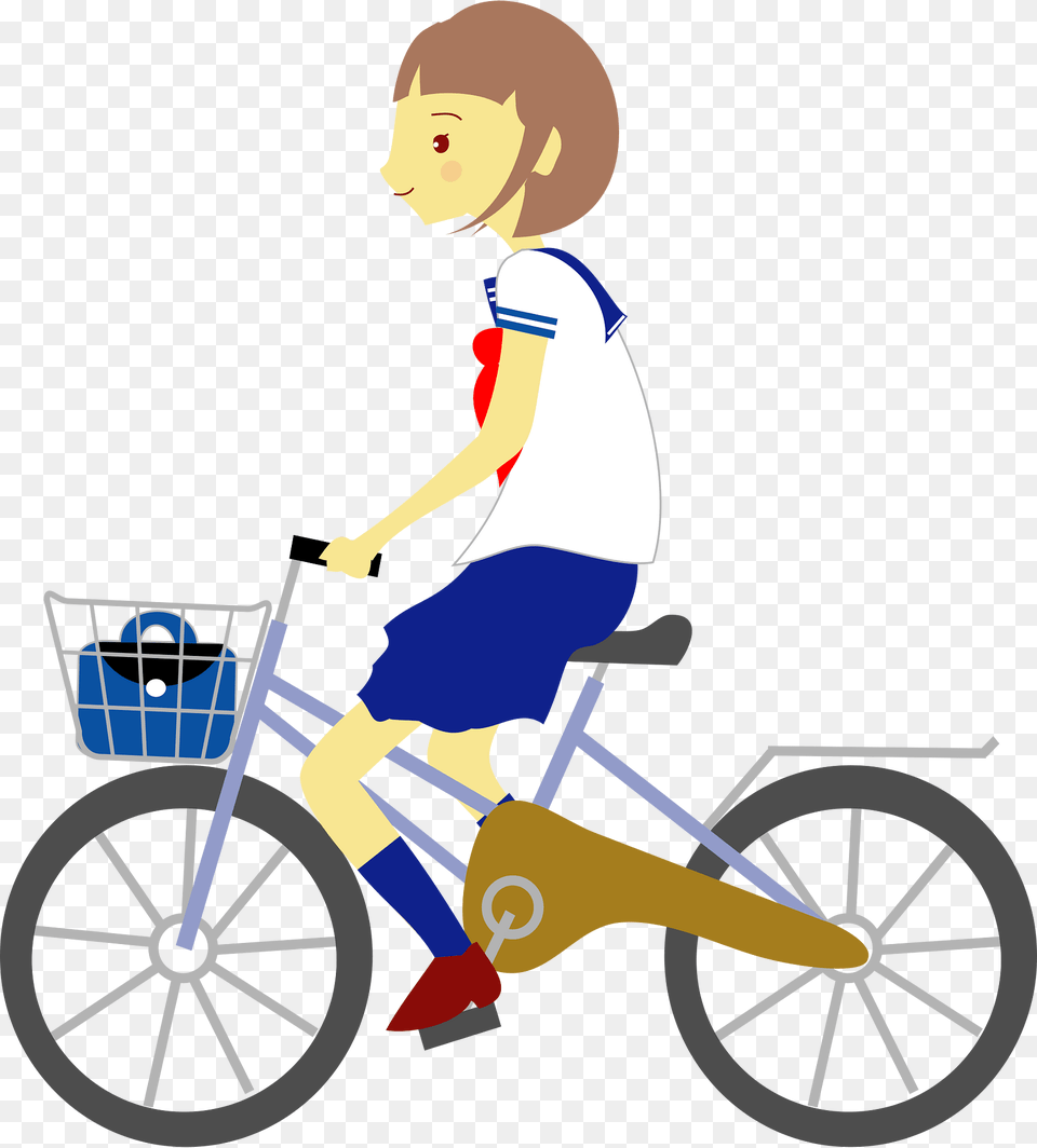 Female Student Bicycle Clipart, Boy, Child, Person, Male Png