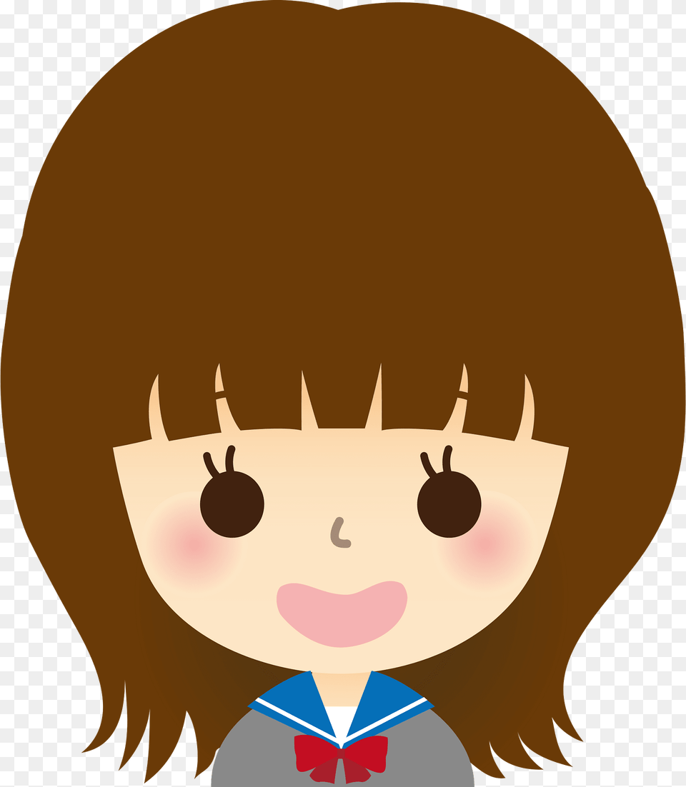 Female Student Clipart, People, Person, Face, Head Png