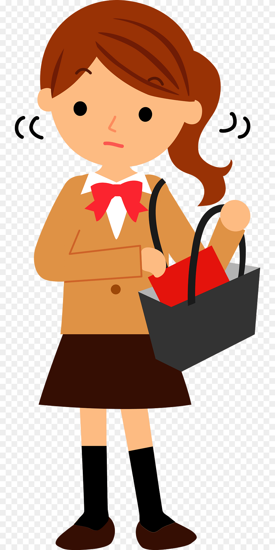 Female Student Clipart, Baby, Person, Accessories, Tie Free Png