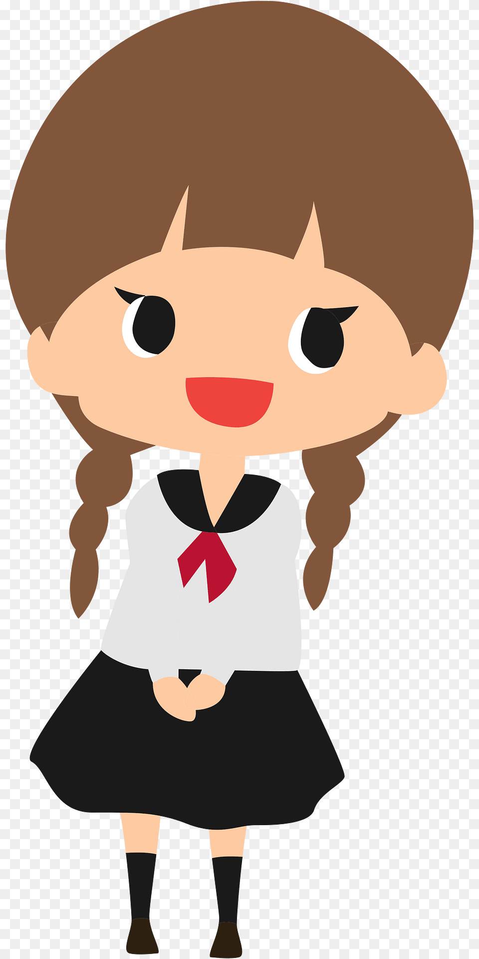 Female Student Clipart, Cartoon, Person, Clothing, Skirt Png