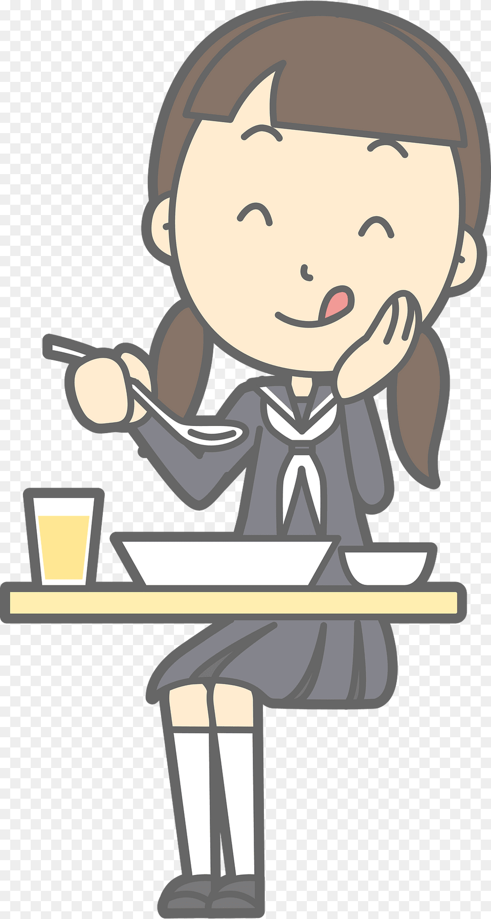 Female Student Eat Delicious Clipart, Baby, Person, Face, Head Free Transparent Png