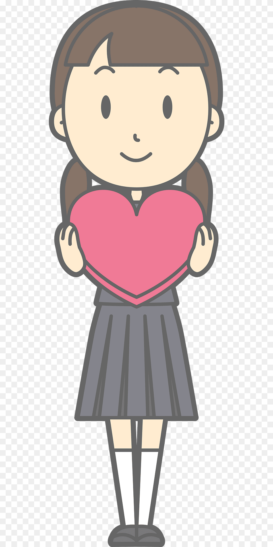 Female Student Heart Clipart, Book, Comics, Publication, Clothing Free Png Download
