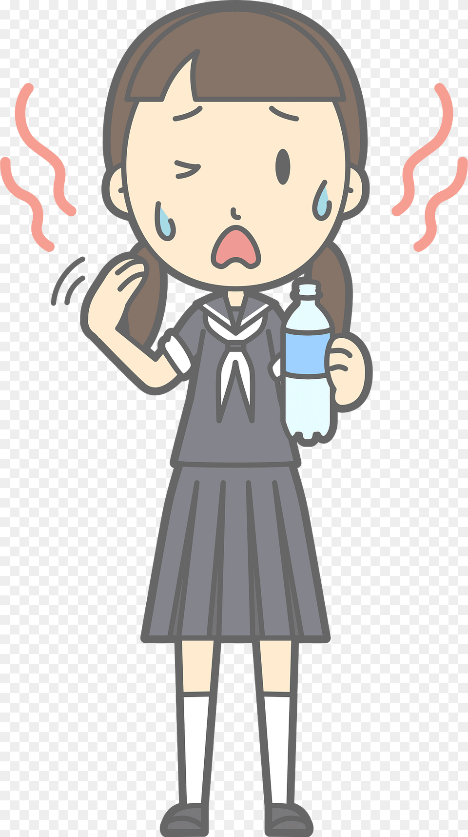 Female Student Hot Clipart, Book, Comics, Publication, Person Png Image