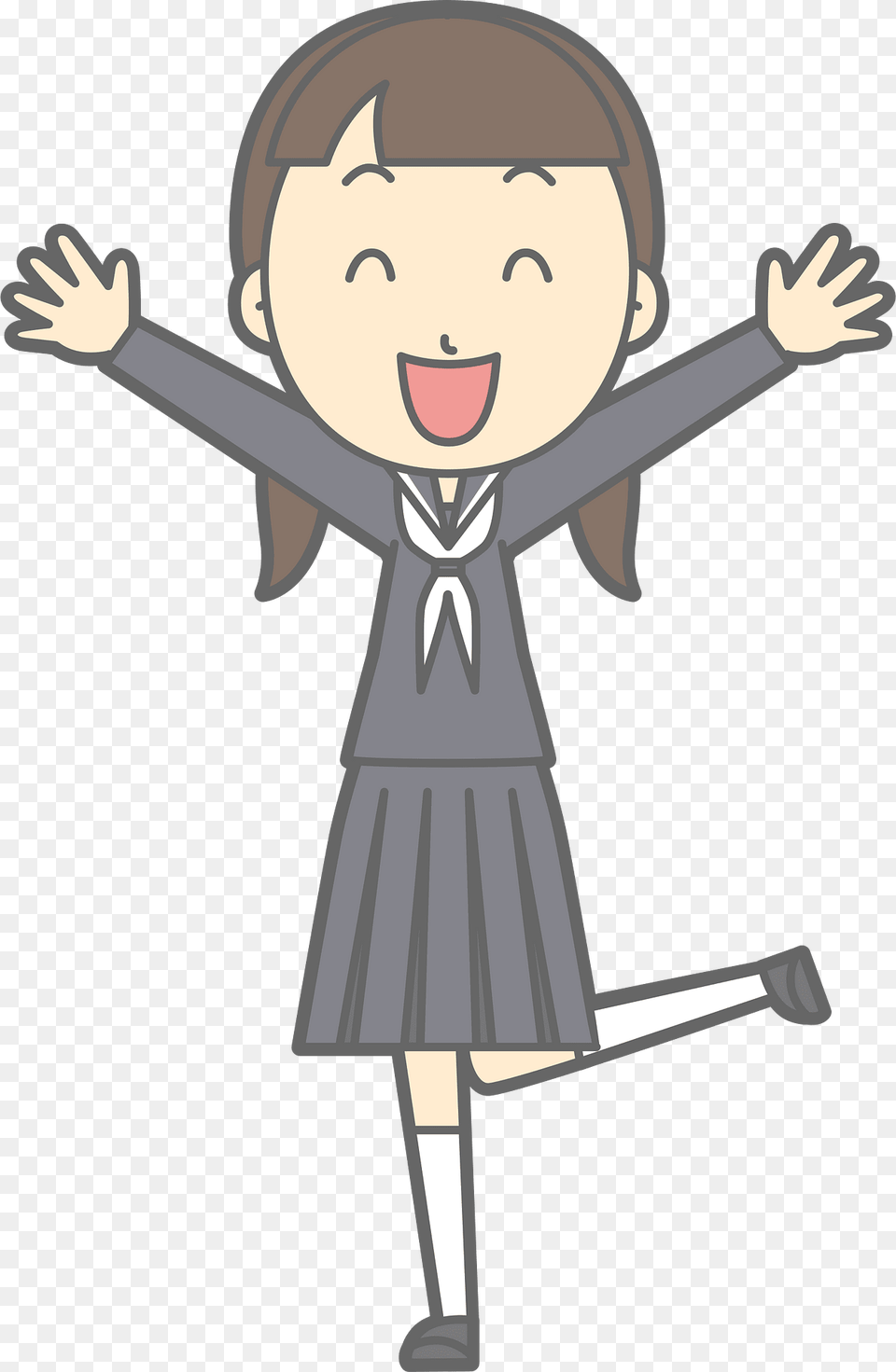 Female Student Joy Clipart, Book, Comics, Publication, Person Free Png Download