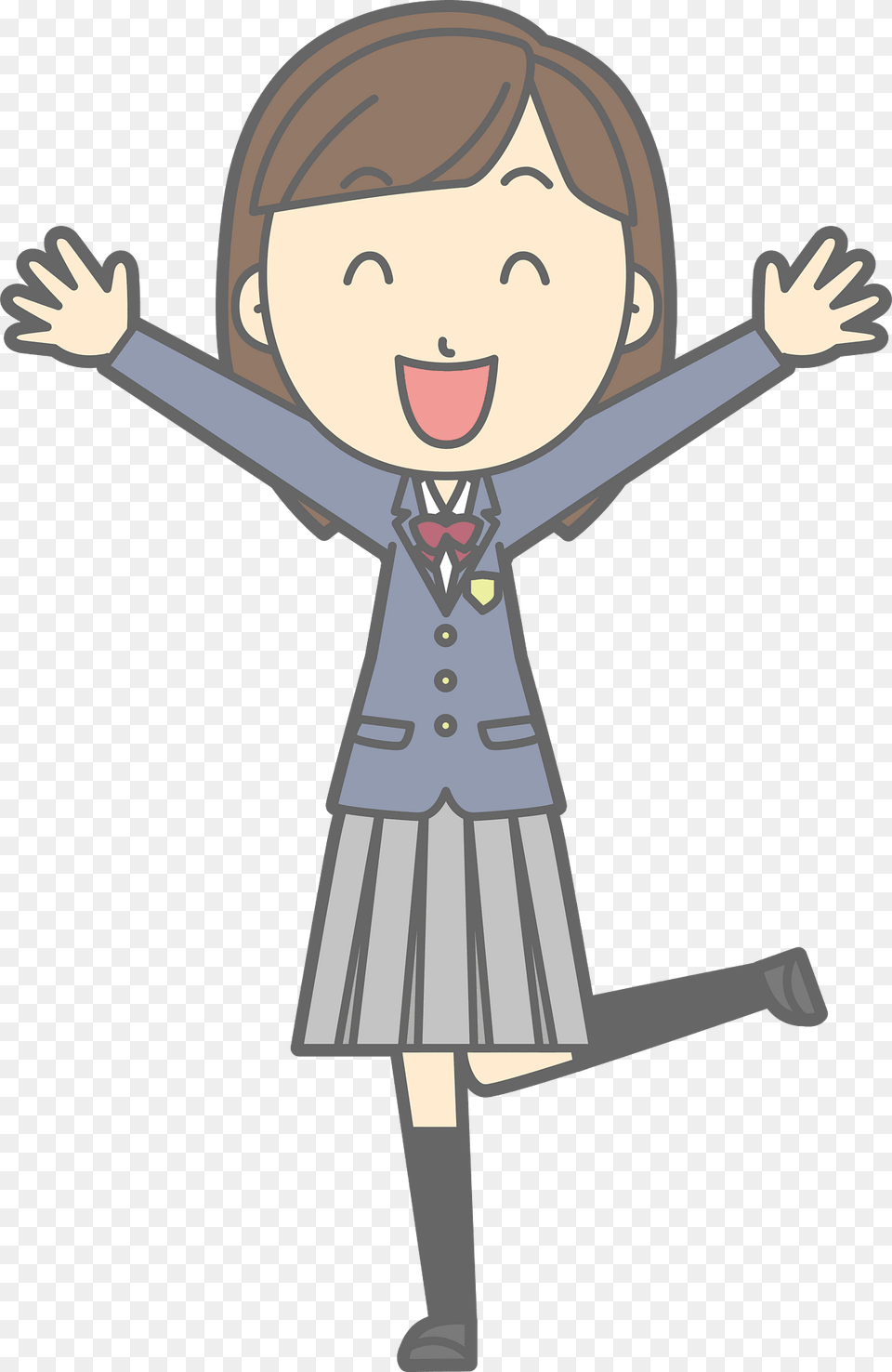 Female Student Joy Clipart, Book, Comics, Publication, Person Png