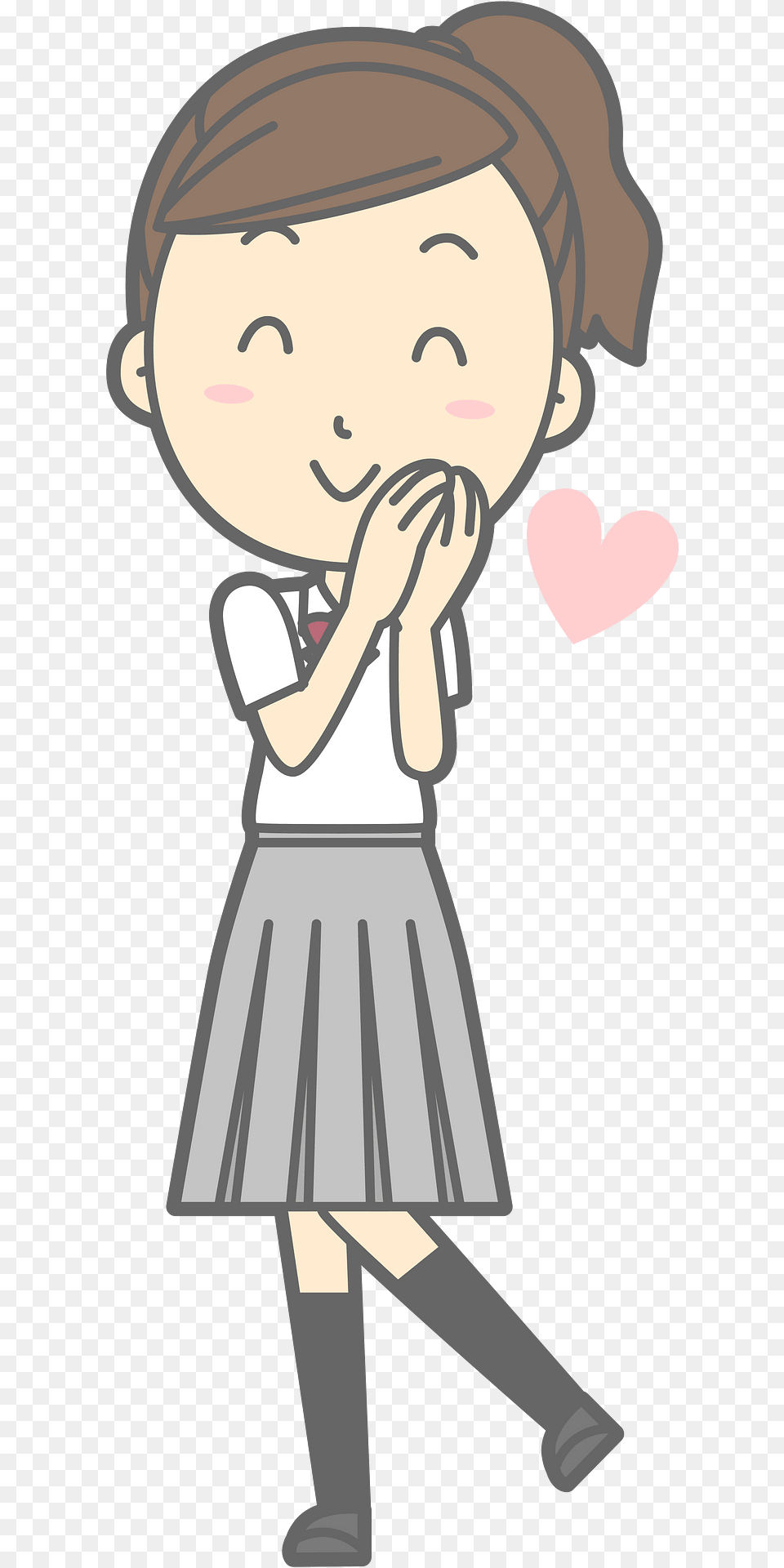Female Student Love Clipart, Book, Comics, Publication, Person Free Png Download