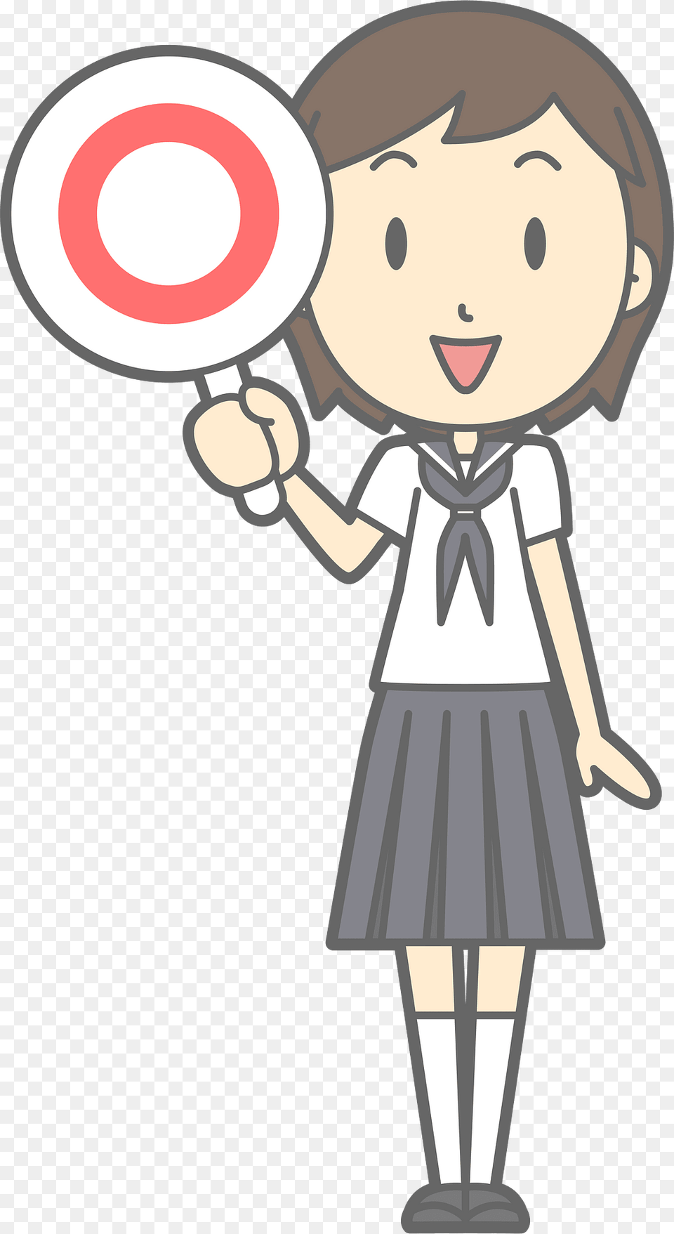 Female Student O Correct Clipart, Book, Comics, Publication, Face Png