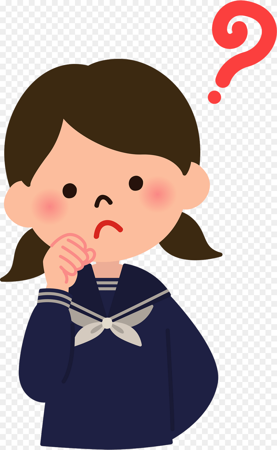 Female Student Question Clipart, Baby, Person, Cartoon, Face Png