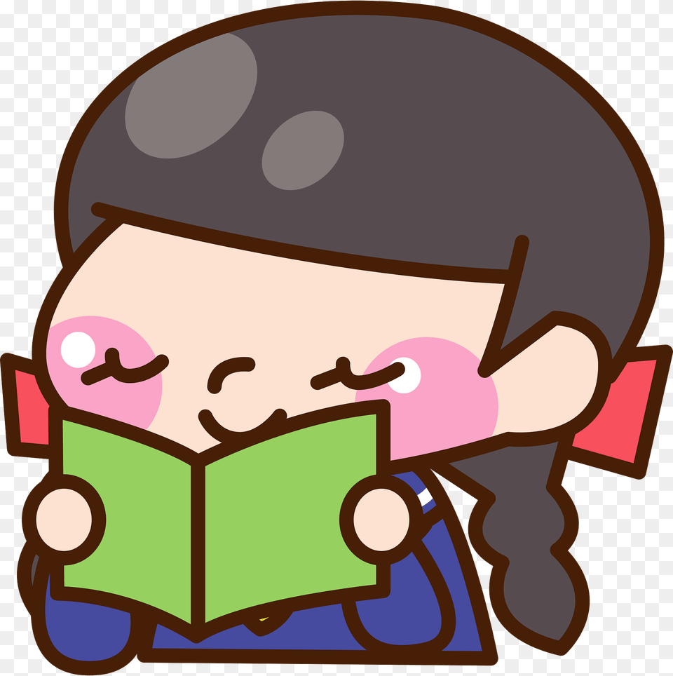 Female Student Reading Book Clipart, Person, Helmet, Sticker, People Free Png