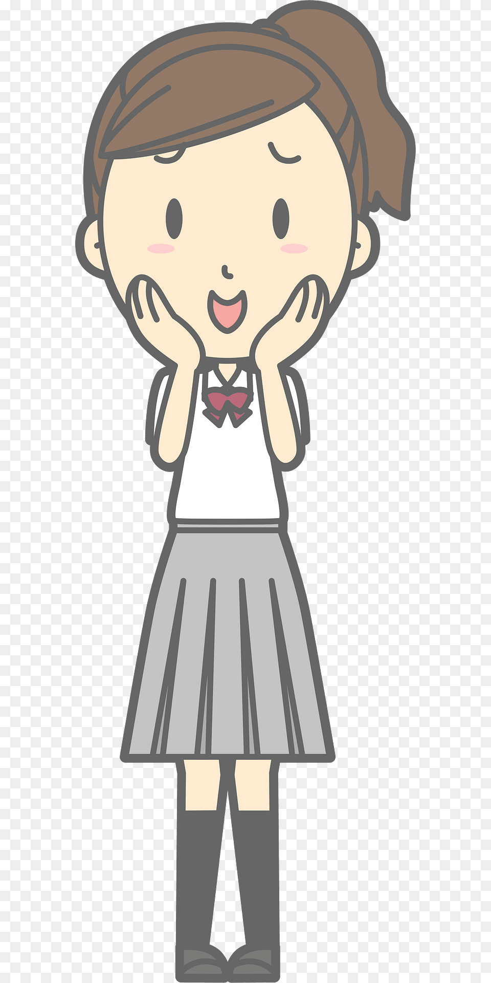 Female Student Shy Clipart, Book, Comics, Publication, Person Free Transparent Png