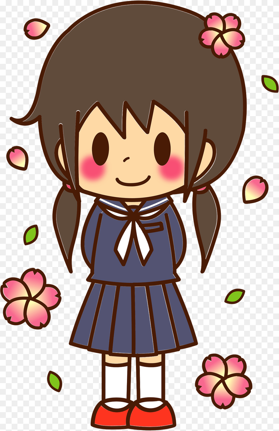 Female Student Spring Clipart, Book, Comics, Publication, Baby Free Png Download