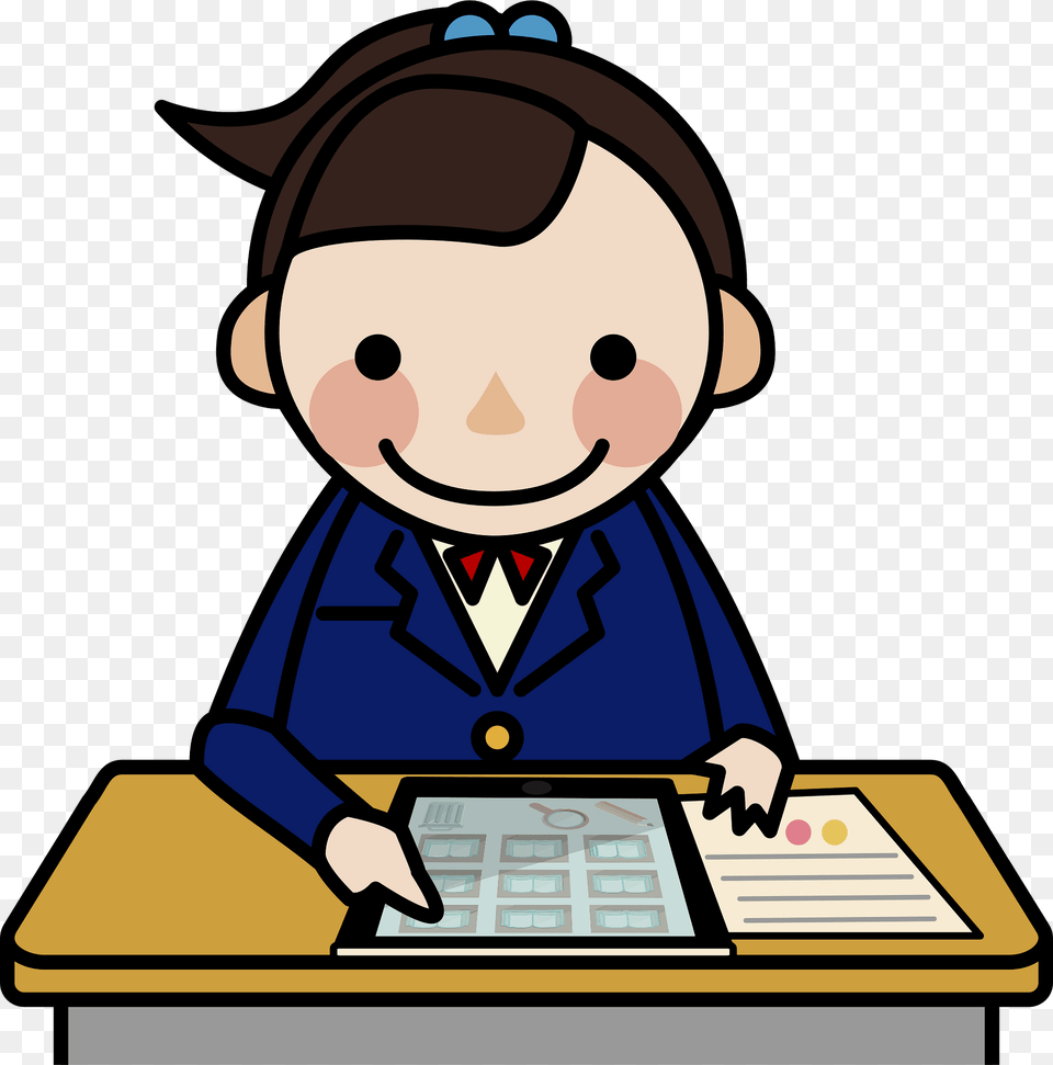 Female Student Tablet Pc Clipart, Person, Reading, Furniture, Table Free Transparent Png